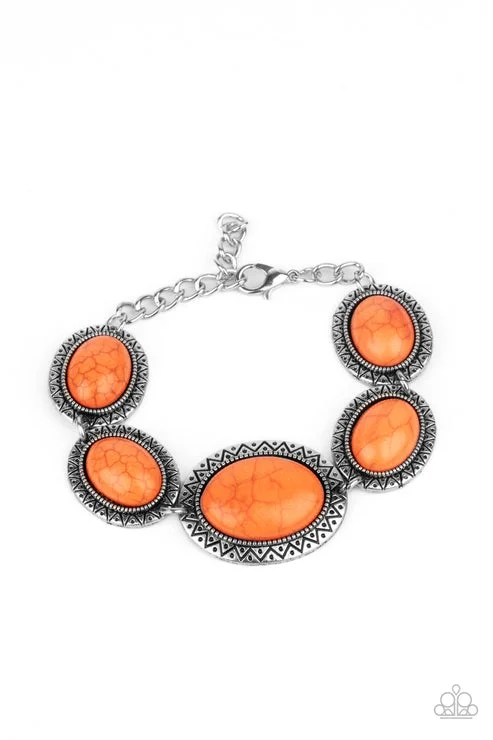 women gold bangles set -MESA Time Zone Orange Bracelet