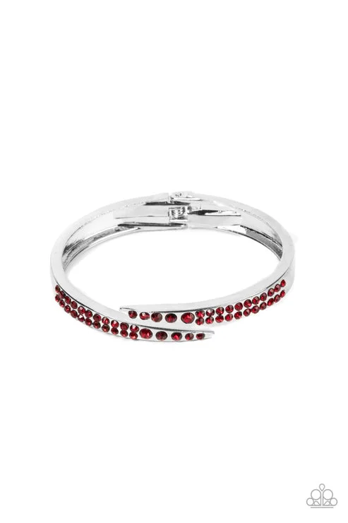 women men’s bracelets -Sideswiping Shimmer Red Bracelet