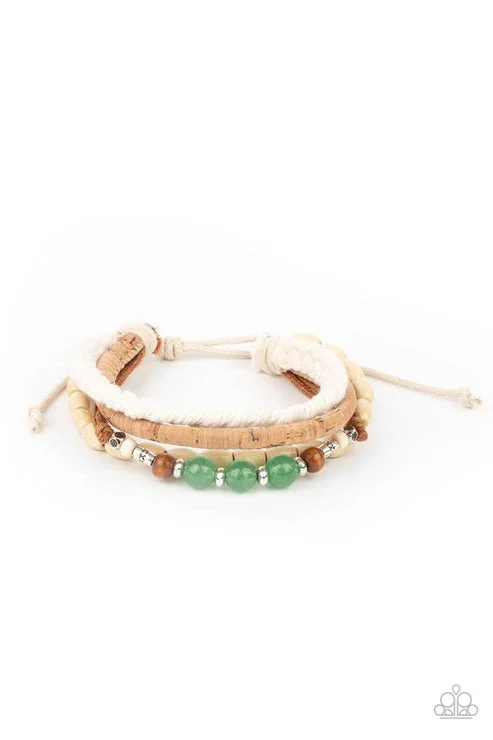 women wedding bangles -Natural-Born Navigator Green Urban Bracelet