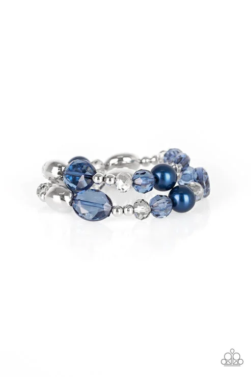 women vintage-style bangles -Downtown Dazzle Blue Bracelet